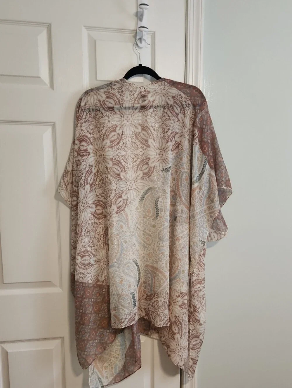 Lane Bryant Sheer Paisley & Floral Kimono in Blush and Cream